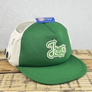 Vintage New‎ York Jets Hat Cap Snap Back Mens Green NFL Football Radio AM FM 80s